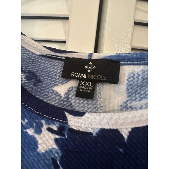 Ronni Nicole Midi Shift Dress Women Plus Size 2XL Vibrant Colors Colorful Beach - Picture 3 of 7